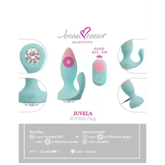 Beau Coeur Juvela - vibračný análny kolík - tyrkysový