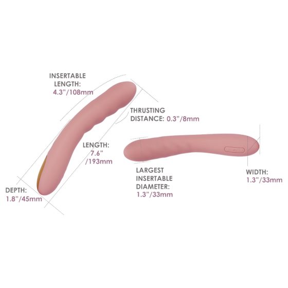 Svakom Ava Neo - thrusting vibrátor - smart funkcia - ružová