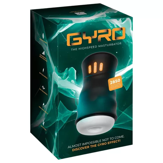 You2Toys Gyro - masturbátor s rotáciou a vibráciou - čierny