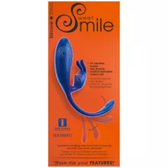 Smile - vibrátor na bod G a klitoris - vodeodolný - modrý