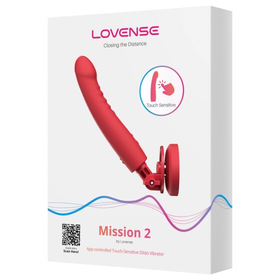 Lovense Mission 2 - inteligentný vibrátor s prísavkou (červený)