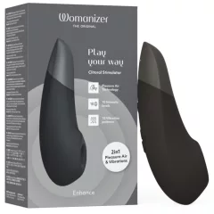   Womanizer Enhance 2v1 pulzný stimulátor klitorisu + vibrátor (čierny)