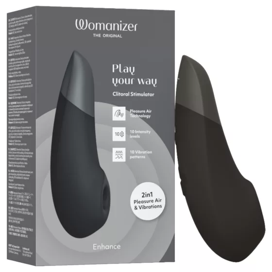 Womanizer - stimulačný vibrátor na klitoris s tlakovými vlnami - čierny