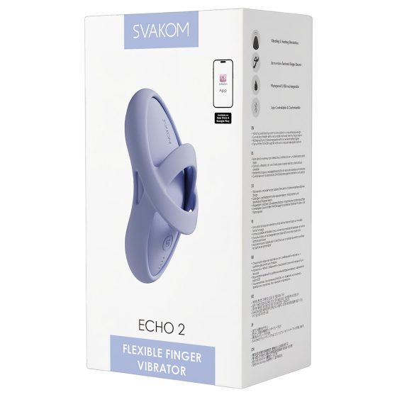 Svakom Echo 2 - vibrátor na prst - smart funkcia - modrý