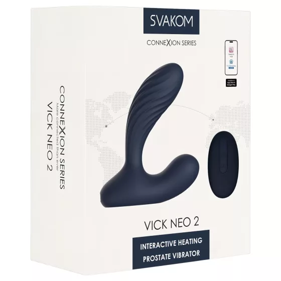Svakom Vick Neo 2 - análny vibrátor - diaľkové ovládanie - modrý