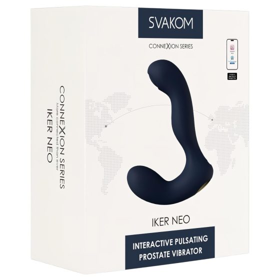 Svakom Iker Neo - interaktívny, pulzujúci análny vibrátor (modrý)