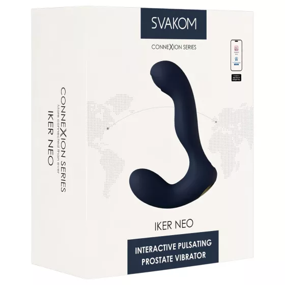 Svakom Iker Neo - interaktívny pulzujúci análny vibrátor - modrý