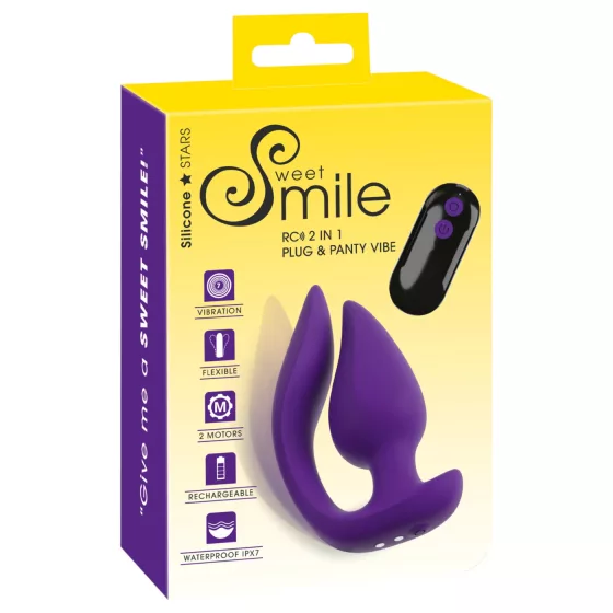 Smile - análny vibrátor a stimulátor klitorisu - fialový