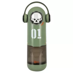 Rebel Skull - tlačiaci a vibračný masturbátor (zelený)