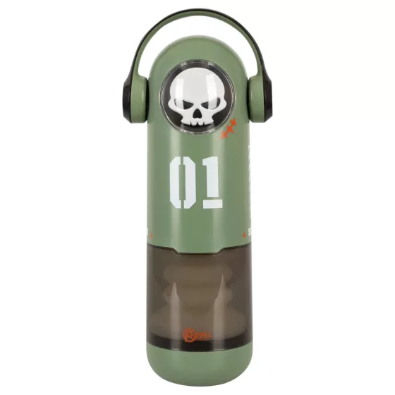 Rebel Skull - tlačiaci a vibračný masturbátor (zelený)