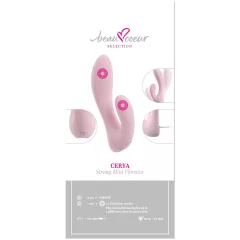   Beau Coeur Cerya - mini vibrátor s klitorálnym výstupkom - svetloružový
