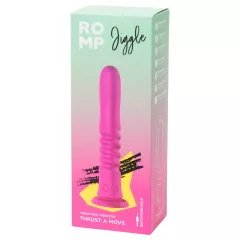 ROMP Jiggle - vibračný posúvač s prísavkou (ružový)