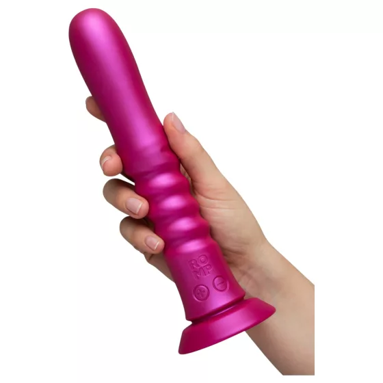 ROMP Jiggle - vibračný posúvač s prísavkou (ružový)