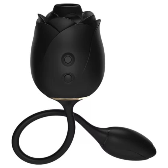 Fifty Shades of Grey - vákuový stimulátor klitorisu a vibračné vajíčko - čierna