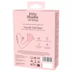   Odtiene sivej Greedy Girl Duet - vibrátor na bod G (čierny)