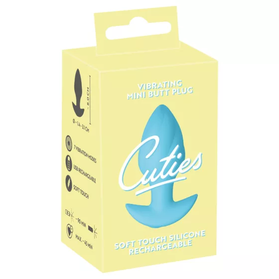 Cuties Mini - vibračný análny kolík - modrý