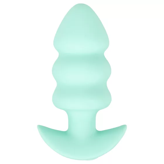 Cuties Mini - análny vibrátor plug s guľôčkami - zelený