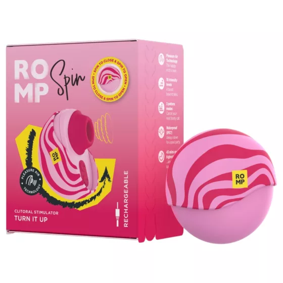 ROMP Spin - tlakový stimulátor klitorisu s vlnami vzduchu (ružový)