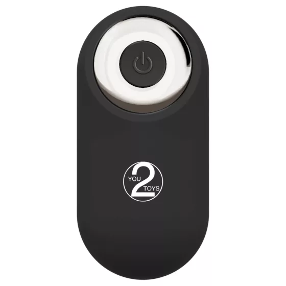You2Toys - diaľkovo ovládaný dvojitý nasadzovací vibrátor (čierny)