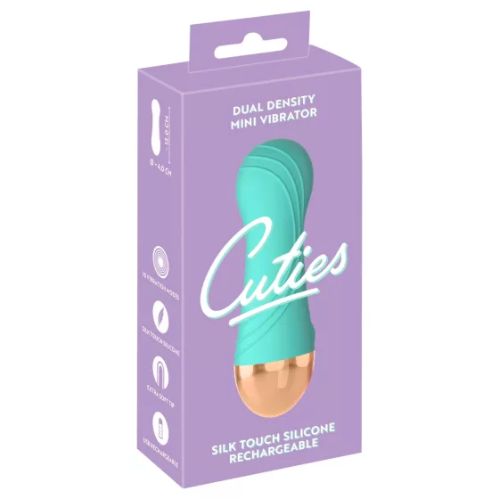 Cuties - akumulátorový, vodotesný mini vibrátor (zelený)