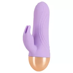   Cuties - akumulátorový, vodotesný mini vibrátor s klitorisovým ramienkom (fialový)