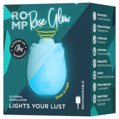   ROMP Rose Glow - stimulátor klitorisu s tlakovými vlnami (modrý)
