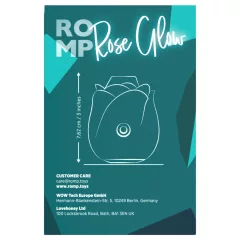   ROMP Rose Glow - stimulátor klitorisu s tlakovými vlnami (modrý)