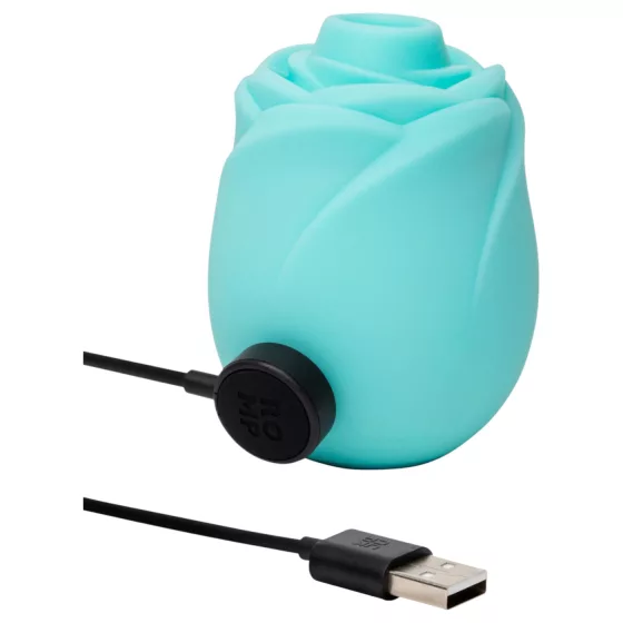 ROMP Rose Glow - stimulátor klitorisu s tlakovými vlnami (modrý)