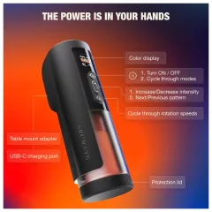  Arcwave Thruster - tlačiaci a rotačný automatický masturbátor (čierny)