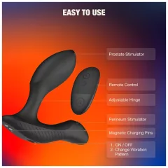   Arcwave Perk - vibračný stimulátor prostaty s diaľkovým ovládaním (čierny)