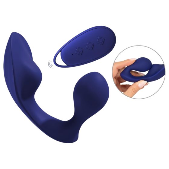 SMILE - diaľkový análno-vaginálny vibrátor (modrý)
