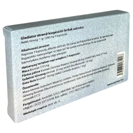 Gladiator Strong - doplnok stravy pre mužov - kapsuly - 4 ks