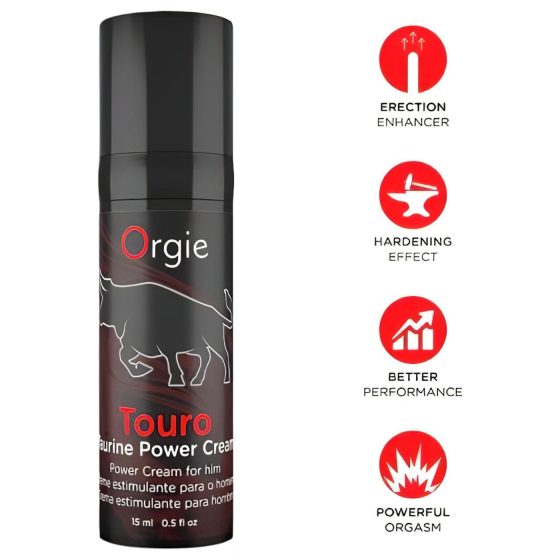 Orgie Touro Power - krém na podporu erekcie - 15 ml