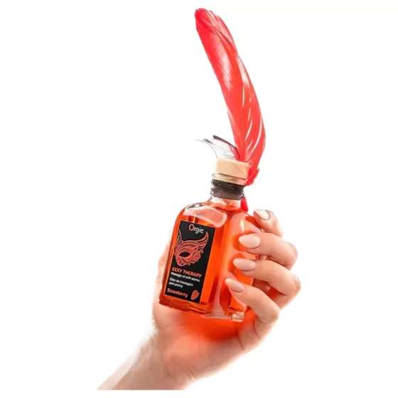 Orgie - masážny olej set - jahoda