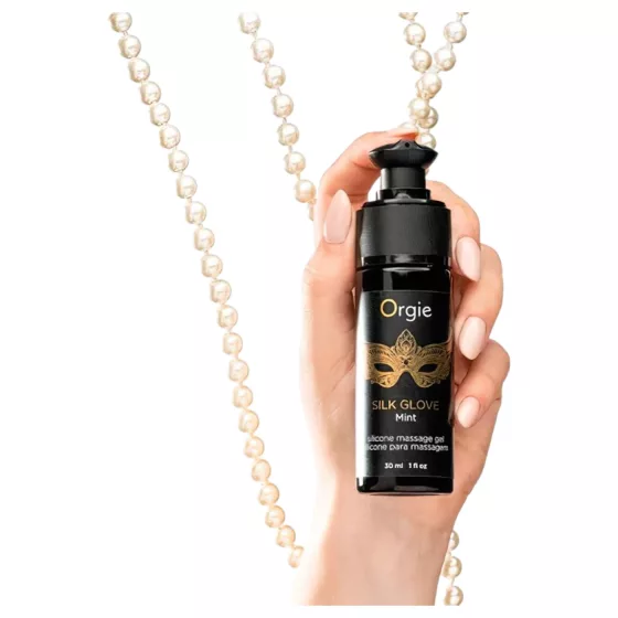 Orgie - erotický náhrdelník s korálkami a masážny gél 30 ml