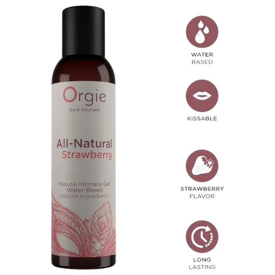 Orgie All Natural - lubrikant na vodnej báze - jahoda (150ml)