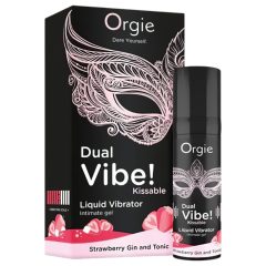   Orgie Dual Vibe - unisex tekutý vibrátor - Jahoda - Gin Tonic (15 ml)