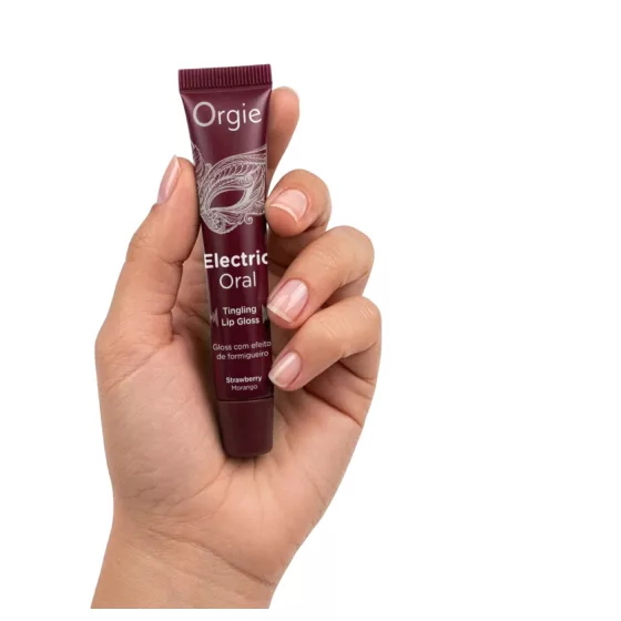 Orgie Electric Oral - lesk na pery s brniacim účinkom - jahoda (10 ml)