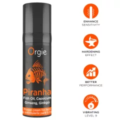   Orgie Piranha Power Cream - Stimulačný krém na zvýšenie potencie pre mužov (15 ml)