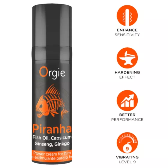 Orgie Piranha - stimulačný krém pre mužov (15 ml)