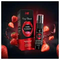intt Deep Throat - sprej na hlboké hrdlo - jahoda (12 ml)