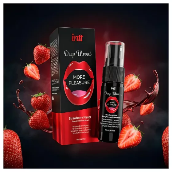 intt Deep Throat - sprej na hlboké hrdlo - jahoda (12 ml)