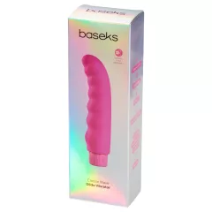 Baseks - vlnitý vibrátor (ružový) - 16 cm