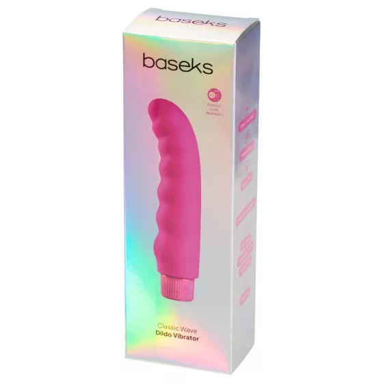 Baseks - vlnitý vibrátor (ružový) - 16 cm