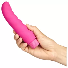 Baseks - vlnitý vibrátor (ružový) - 16 cm