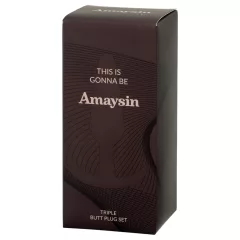   Amaysin - silikónová análna sada plugov (čierna a zelená) - 3 ks