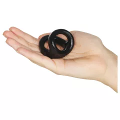MR.MEMBR - dvojitý krúžok na penis a semenníky (čierny)
