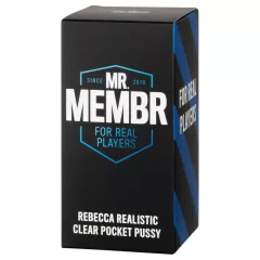   MR.MEMBR Rebecca - priehľadný umelý vagínový masturbátor - 14,5 cm