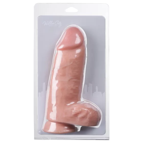 Willie City - hrubý realistický dildo (telovej farby) - 24,5 cm
