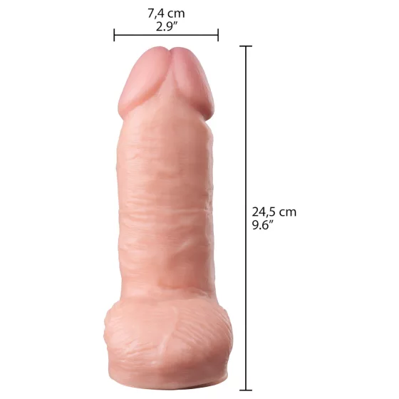 Willie City - hrubý realistický dildo (telovej farby) - 24,5 cm